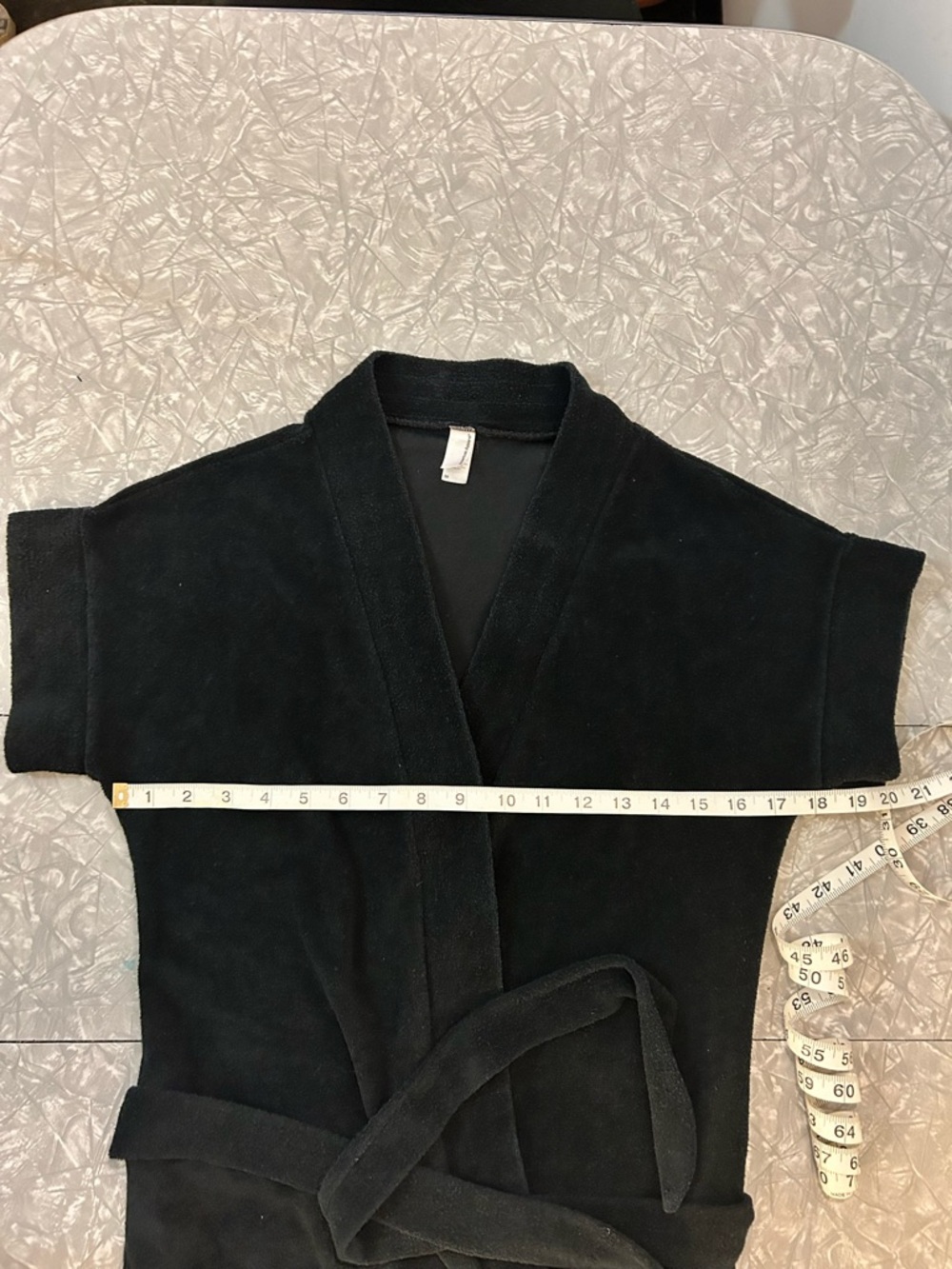 American Apparel Black Terry Robe - Picture 8 of 10